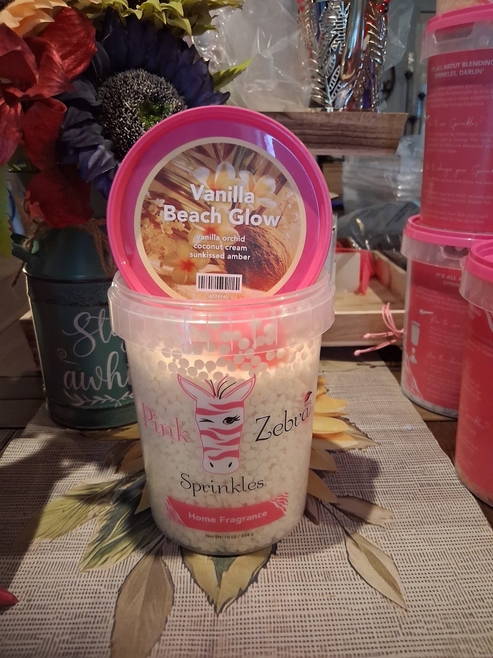 Pink Zebra Vanilla Beach Glow Sprinkles - Pink